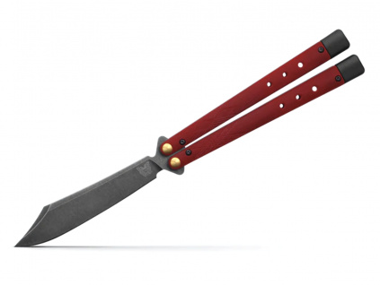 Benchmade Necron Ruby Red G10 Balisong 99BK-1