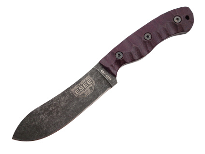 ESEE Knives JG5 Camp Lore Burgundy Linen Micarta ESEE-JG5-LM