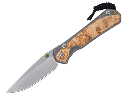 Chris Reeve Large Sebenza 31 Inlay Box Elder Glass Blasted MagnaCut