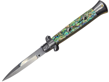 Frank Beltrame Stiletto 23cm Switchblade Knife Bayonet Abalone