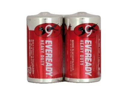 Energizer Eveready Red D 2ks