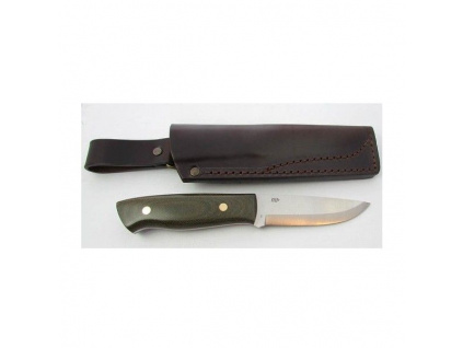 EnZo Trapper 95 D2 Knife/ Green Canvas Micarta
