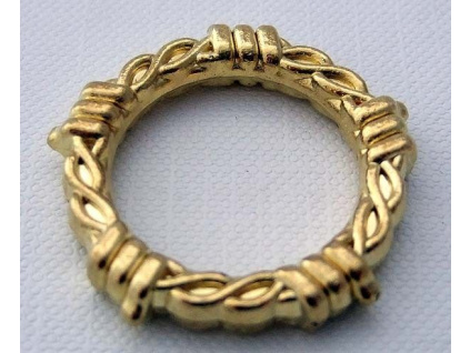 O Rings Brass- 20mm/emboss plated