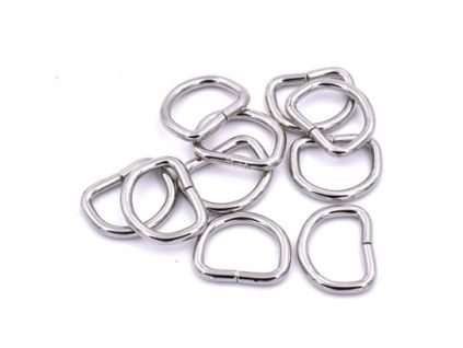 D rings nickel - 13 mm/10ks