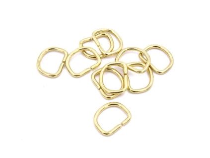 D rings Brass -17 mm/10 ks
