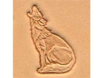 3D Stamp Howling Coyote