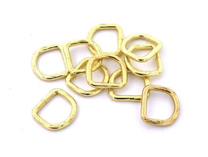D rings brass -16 mm/emboss/10ks