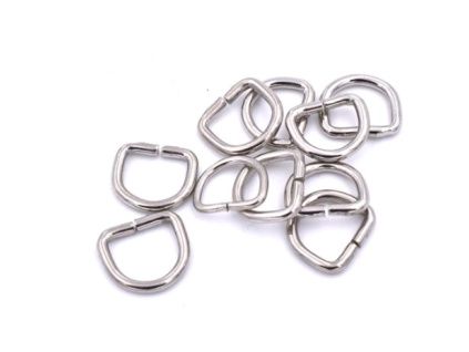 D Rings Nickel - 10 mm / 10 ks