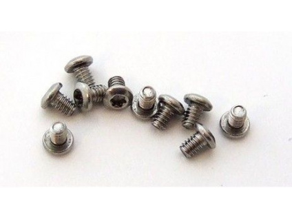 Nickel button screws 3,6 mm M2x10