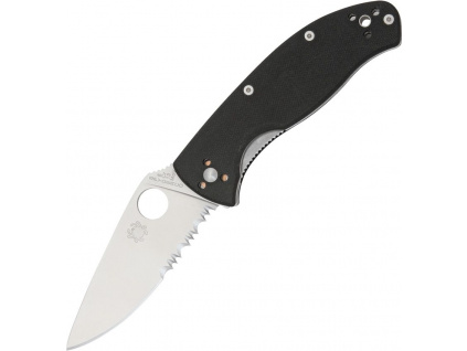 Spyderco Tenacious Black Part Serrated