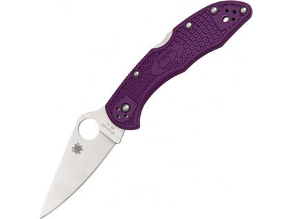 Spyderco Delica 4 Lightweight Flat Ground Purple C11FPPR