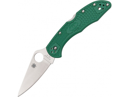 Spyderco Delica 4 Lightweight Flat Ground Green C11FPGR