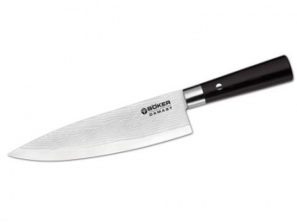 Kuchýnsky nôž Böker Manufaktur Solingen Damast Black Kochmesser Groß
