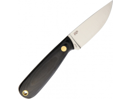 EnZo Necker 70 knife/Leather/Black Micarta
