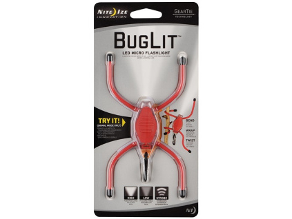 Micro svietidlo BGT10W-07-0110 Nite Ize BugLit LED Micro Flashlight - Red/Black
