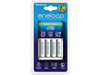 Batérie a nabíjačka K-KJ17MCC40E Panasonic Eneloop Charger BQ-CC17 + 4 x R6/AA Eneloop