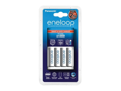 Batérie a nabíjačka K-KJ55MCC40E Panasonic Eneloop Charger BQ-CC55 + 4 x R6/AA Eneloop