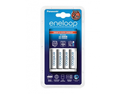 Batérie a nabíjačka K-KJ55MCC40E Panasonic Eneloop Charger BQ-CC55 + 4 x R6/AA Eneloop