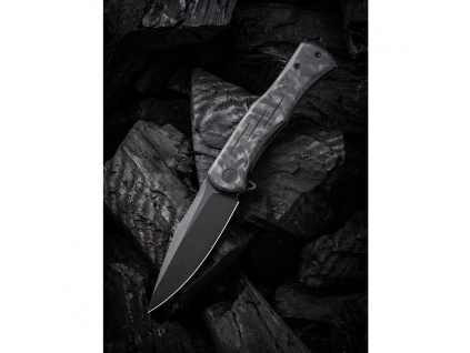 we knife primoris cpm 20cv stahl black stonewashed carbon titan schwarz
