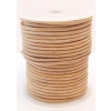 Leather stripe round natural 3mm