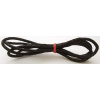 Braided leather cord black 4mm/ 1m