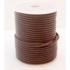 Leather stripe round brown 3mm