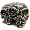 Kovová korála Schmuckatelli Co Gemini Twins Skull Bead