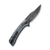 CIVIVIKnifeDogmaC2014DS 1LinerLockKnifeFoldingKnifeLayeredWhiteG10andCarbonFiberBlackHandRubbedDamascusBlade 2 700x