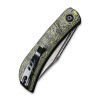 CIVIVIKnifeAppalachianDrifterC2015DS 3DoubleDetentSlipJointKnifeLayeredYellowG10andRosePatternCarbonFiberHandleBlackHandRubbedDamascusBlade 6 700x