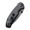 CIVIVIKnifePintailC2020DS 1TwillCarbonFiberOverlayOnBlackG10HandleBlackHandRubbedDamascusBlade 5 700x
