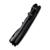 CIVIVIKnifePintailC2020DS 1TwillCarbonFiberOverlayOnBlackG10HandleBlackHandRubbedDamascusBlade 6 700x