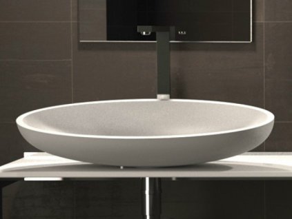 Glass Design umyvadlo KOOL XL 650x400mm, Vetro Freddo - white glossy - KOOLXLPL01