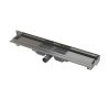 Alcaplast Flexible Low - Podlahový žlab s okrajem pro perforovaný rošt a s nastavitelným límcem ke stěně , 850 mm - APZ104-850