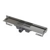 Alcaplast Flexible - Podlahový žlab s okrajem pro perforovaný rošt a s nastavitelným límcem ke stěně, 950 mm - APZ4-950