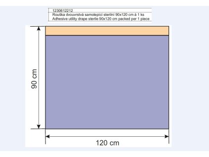 Serweta dwuwarstwowa samoprzylepna jał. 90x120 a 1 szt