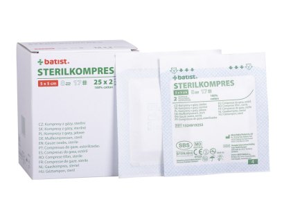 STERILKOMPRES 5cmx5cm 17n 8w a' 2szt K