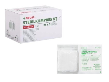 STERILKOMPRES włókninowy 7,5cmx7,5cm 4w a' 5szt K
