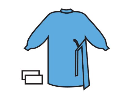 250 027B Fartuch operacyjny SR Standard M IMMUNITY ( z 2 ręcznikami)