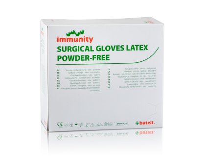 Rękawice lateksowe jałowe bezpudr. 6,5 IMMUNITY