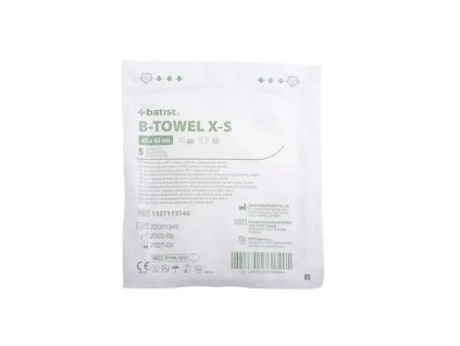 B-TOWEL X-S S. gaz. wst. prana 45cmx45cm, 17n, 4w, z RTG i tas., jał. a 5 szt