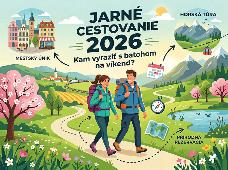 Jarné cestovanie 2026: Kam vyraziť s batohom na víkend na Slovensku?
