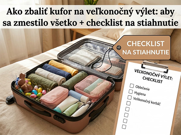 Ako zbaliť kufor na veľkonočný výlet: aby sa zmestilo všetko + checklist na stiahnutie