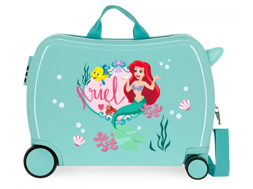 Detský kufor na kolieskach - odrážadlo - Disney - Princess Celebration - Ariel