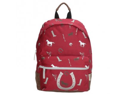 Detský predškolský batoh Runway Love Horse - burgundy