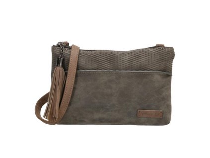 Minikabelka crossbody so strapcom Beagles brunete - sivá