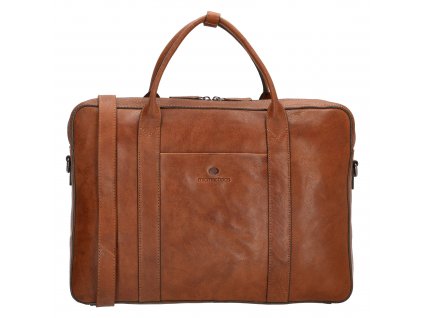 Kožená biznis taška na notebook Micmacbags legacy 15,6 inch (38 cm) - koňaková