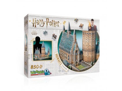 Harry Potter 3D Puzzle: Rokfort - Veľká sieň, 850 dielikov - 50cm