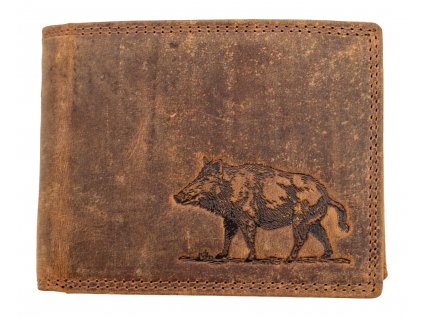 Luxusná kožená peňaženka s diviakom