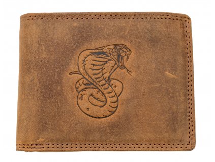 Luxusná kožená peňaženka s kobrou