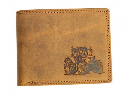 Luxusná kožená peňaženka s traktorom